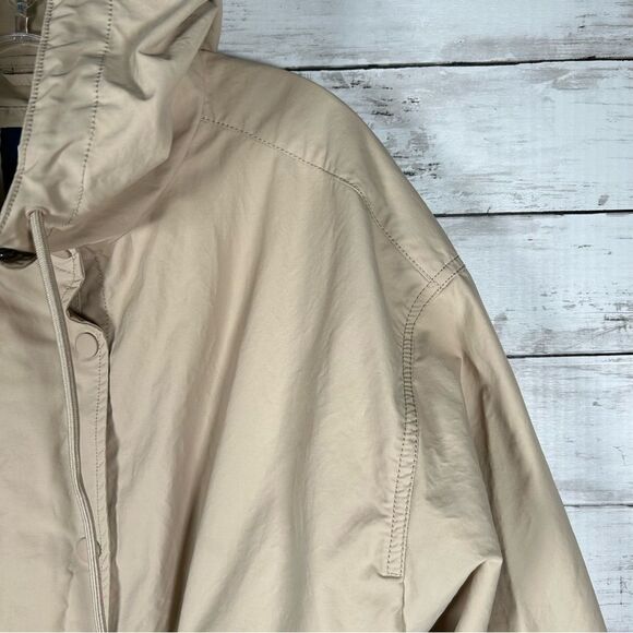 GAP Hooded Water Resistant Oversized Anorak Parka Nylon Travel Rain Coat S - Picture 6 of 10
